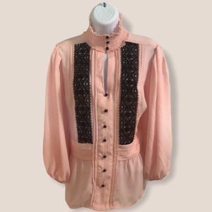 3 for $30 NWOT NYCO Peplum Blouse with Puff Sleeve